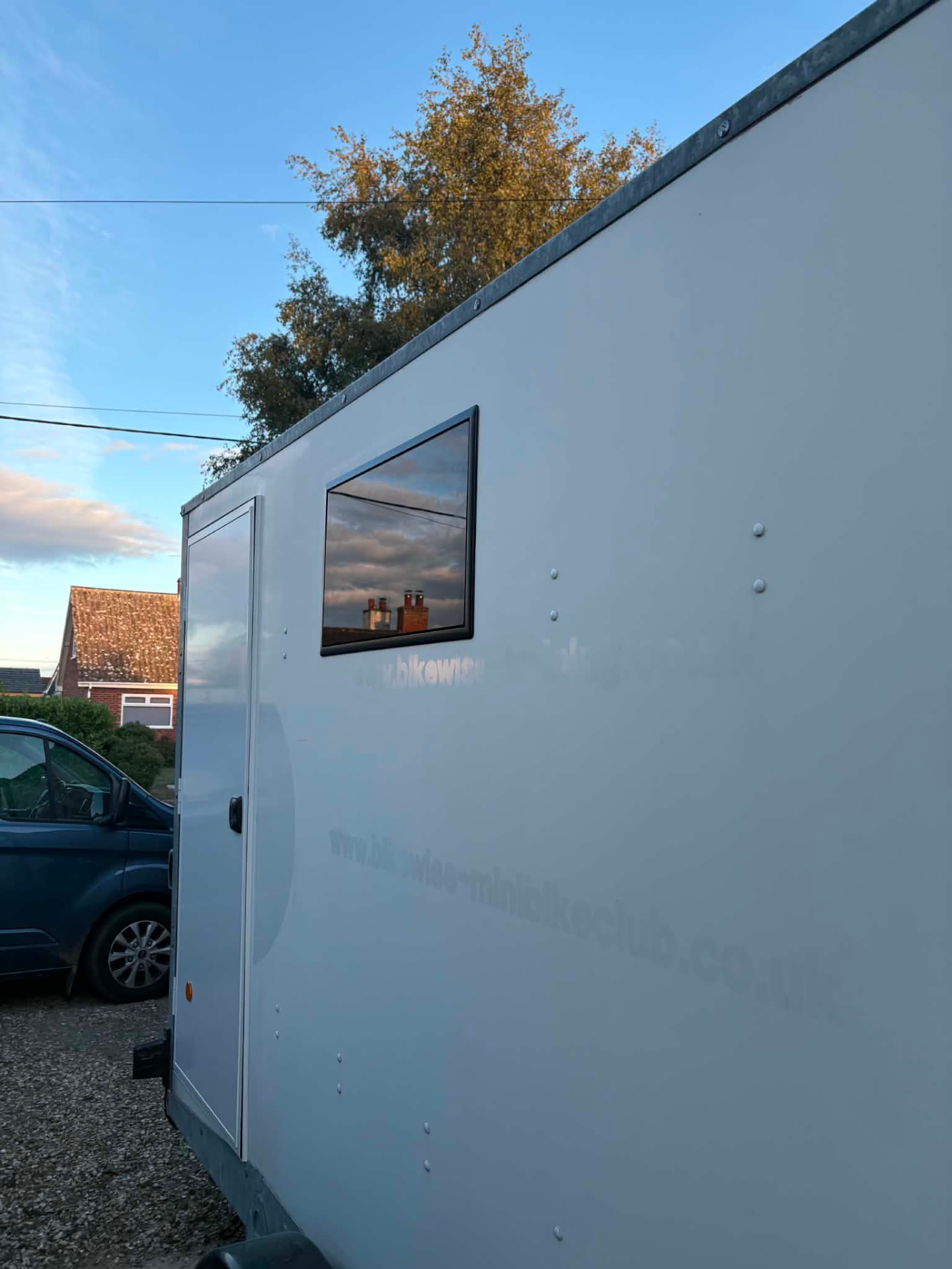 Side of the trailer during construction